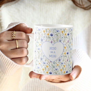 Knuffel in een Mok Hart Wildbloem Bloemen Koffie M