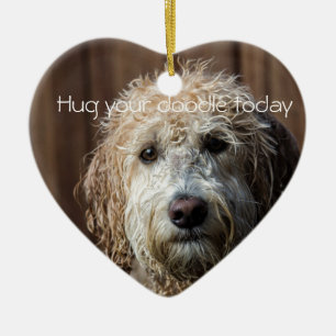 knuffel je Doodle schattige Labradoedle-hartversie Keramisch Ornament