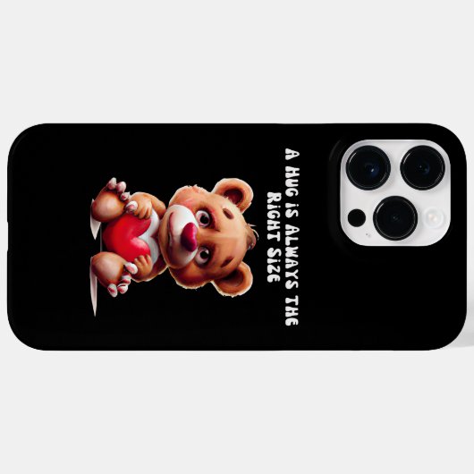 Knuffel je vriend vandaag Case-Mate iPhone case (Achterkant (horizontaal))