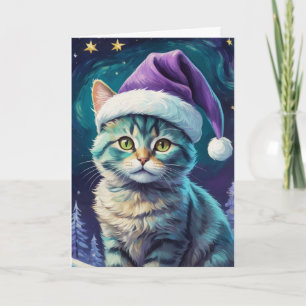 Knuffel Kat Sterrennacht Kaart - Aanpassen