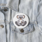 Knuffel Koala- Marsupial - Aussie - Wildlife Ronde Button 7,6 Cm (In situ)