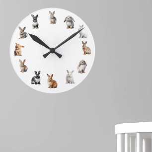 Knuffel Konijn Babykamer Ronde Klok
