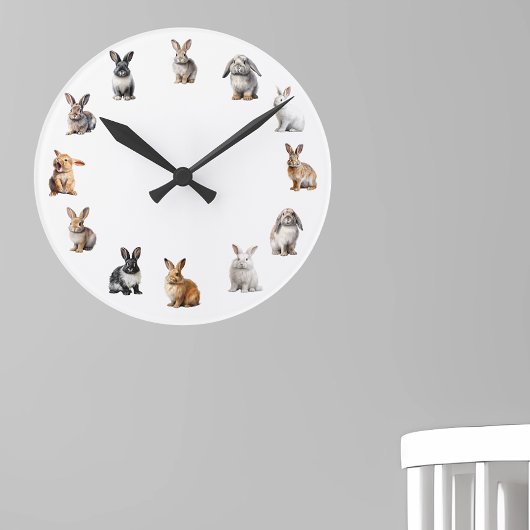 Knuffel Konijn Babykamer Ronde Klok