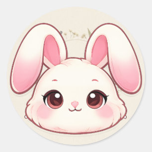 Knuffel Konijn Gezicht Sticker