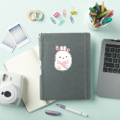 Knuffel Konijn Hart   Sticker (iPad Cover)