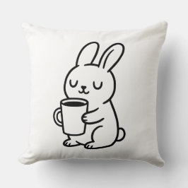 Knuffel Konijn Koffie Doodle Kussen