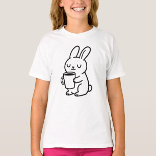 Knuffel Konijn Koffie Doodle T-shirt