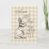 Knuffel Konijn Konijntjes Bonanza - nieuwe baby jo Kaart (Voorkant)