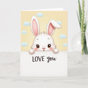 Knuffel Konijn Liefde Wenskaart Kaart