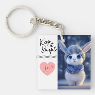 Knuffel Konijn Sleutelhanger voor Winter