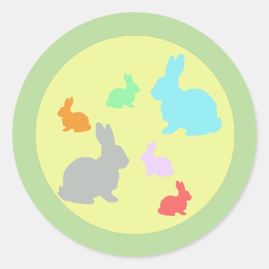 Knuffel Konijn Sticker (Voorkant)
