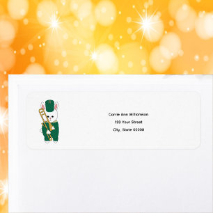 Knuffel Konijn Trombone Groen Personaliseer Retour Etiket