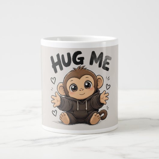 Knuffel Me Aap Extra Grote Beker (Voorkant)