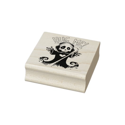 Knuffel me Grim Reaper - Halloween Rubberstempel (Stempel)