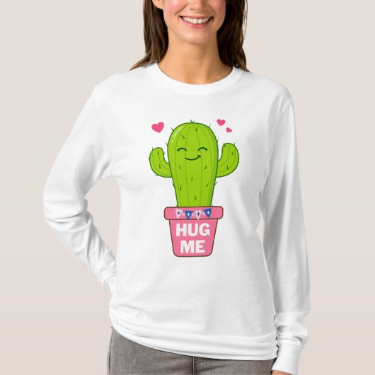 Knuffel me, ik ben een leuke cactus t-shirt (Voorkant)