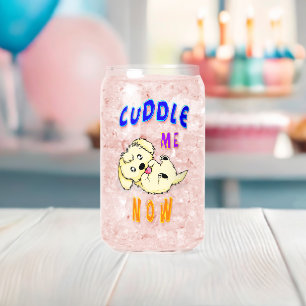 Knuffel me nu blikvorm glas
