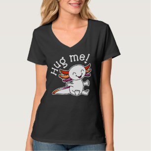 Knuffel me! Schattigee Axolotl in Lesbian Pride kl T-shirt