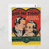 knuffel me strak sachetpoeder postkaart (Voorkant / Achterkant)