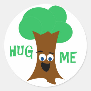 Knuffel me (Treehugger) Ronde Sticker