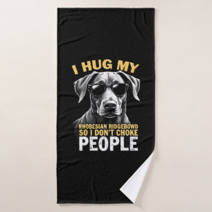 Knuffel mijn Rhodesian Ridgeback zodat ik geen men Badhanddoek
