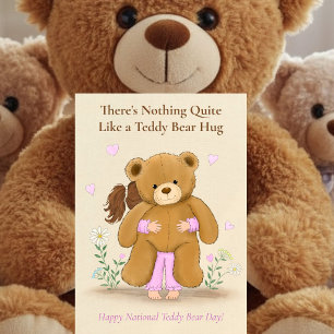 Knuffel nationale teddybeer dag kaart