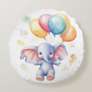 Knuffel Olifant Baby Ronde Kussen: Comfort en Scha Rond Kussen
