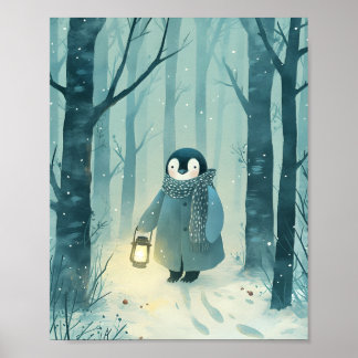 Knuffel Pinguïn – Winter Babykamer Muur Kunst Post Poster