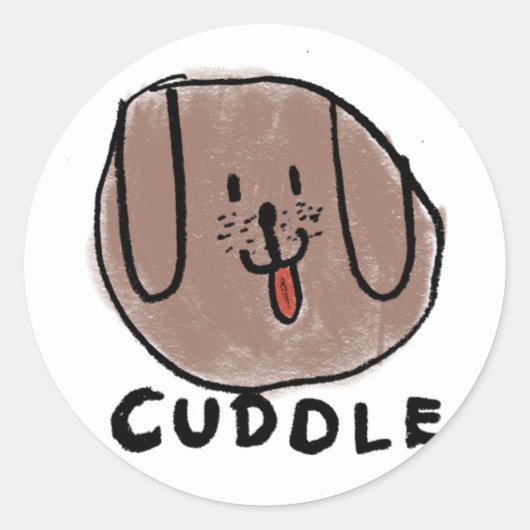 Knuffel puppy sticker (Voorkant)