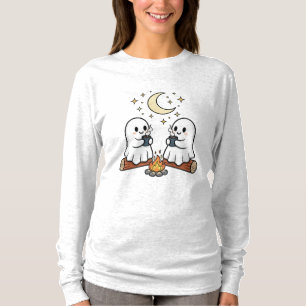 Knuffel spookkampvuur Halloween T-shirt met lange