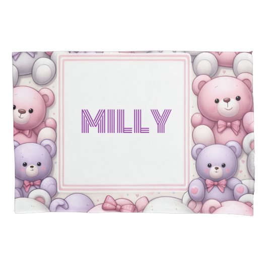 Knuffel Teddy knuffelt Kussensloop (Voorkant)