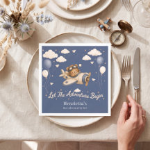 Knuffel Teddybeer Vliegtuig Baby Shower Papieren S