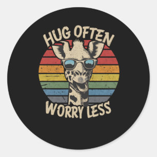 Knuffel vaak ronde sticker