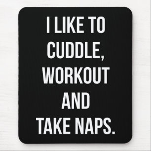 Knuffel, Workout, Nap, Grappige Nieuwigheid Leuke Muismat
