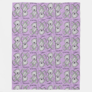Knuffel Zachte Dromen Teddy-gemutileerde lavendel Fleece Deken