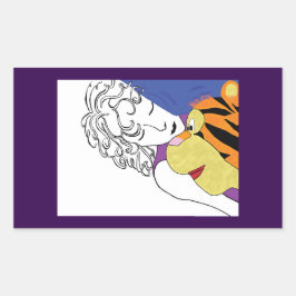 KNUFFELAARSTER RECHTHOEKIGE STICKER