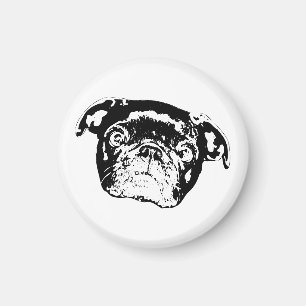 Knuffelachtige Pug Huisaccent Magneet