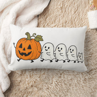 Knuffelachtige spookparade Halloween kat lendenkus Kussen