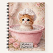 Knuffelbare Badkat Notitieboek (Voorkant)