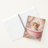 Knuffelbare Badkat Notitieboek (Binnen)