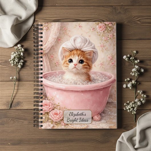 Knuffelbare Badkat Notitieboek