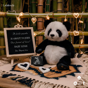 Knuffelbare Pandabeer Zwangerschapsaankondiging Feestdagenkaart