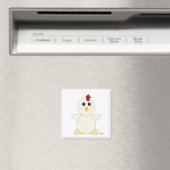 Knuffelbare witte kip magneet (Insitu (Vaatwasser))