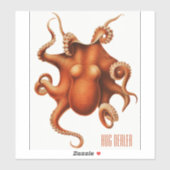 'Knuffeldealer' Grappige Octopus Sticker (Vel)
