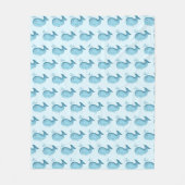 Knuffeldeken met cute baby walvis fleece deken (Voorkant)
