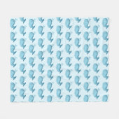Knuffeldeken met cute baby walvis fleece deken (Voorkant (Horizontaal))