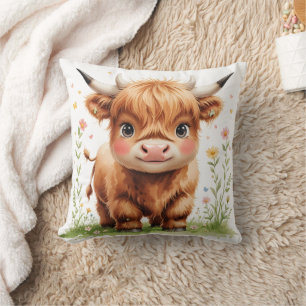 Knuffeldekenschild met Schotse Hoogland Koe voor T Kussen