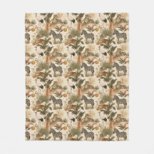 Knuffeldekentje met malse safari dieren