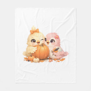 Knuffeldekentje met vogelvrienden voor Halloween Fleece Deken