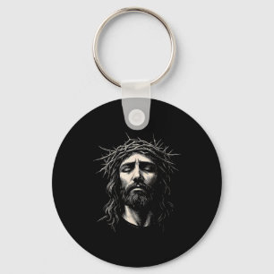 Knuffeldoek Jezus Christelijk Gezicht Doornenkroon Sleutelhanger