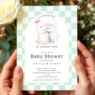 Knuffelen Ghost Couple Baby shower Kaart